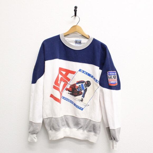 Vintage USA Kansas City Ski Team Sweatshirt Large - Picture 1 of 9